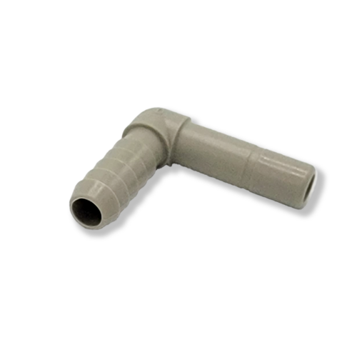 PB-FIT-030_3-8_Stem_x_3-8OD_Barb_90 3/8 Stem x 3/8"OD Barb 90 Elbow